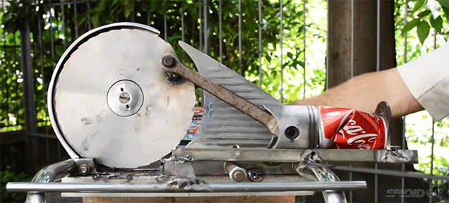 This Machine That Crushes Cans Is So Hypnotic