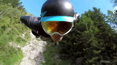 Watch This Guy In A Wingsuit Fly Impossibly Close To The Ground