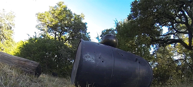 Watch Different Calibre Bullets Hit A Bowling Ball
