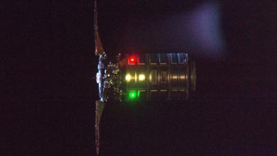 Cygnus Looked Suitably Festive For The Astronauts Aboard The ISS