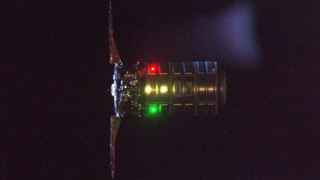 Cygnus Looked Suitably Festive For The Astronauts Aboard The ISS