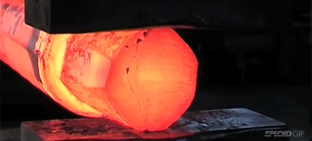Watch Giant Machines Forge A Gigantic Steel Roll