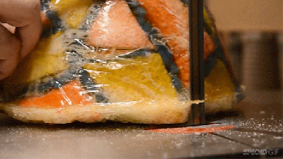 Watch A Bunch Of Kitchen Sponges Get Transformed Into A Bowl