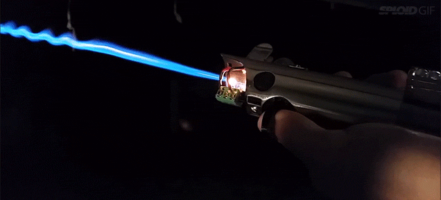 This Lightsaber Made With A Thin Burning Flame Is So Bad Arse