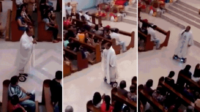 Priest Suspended For Hoverboarding In Church