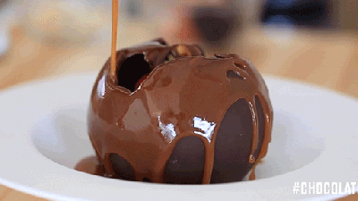 This Delicious Chocolate Sphere Melts Away To Reveal Ice Cream Inside