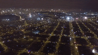 Totally Awesome Drone Footage Shows Fireworks Exploding All Over The City