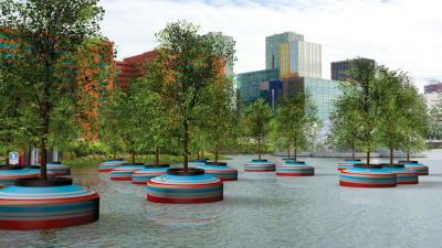 A Floating Forest Will Add Instant Greenery To Rotterdam’s Harbour