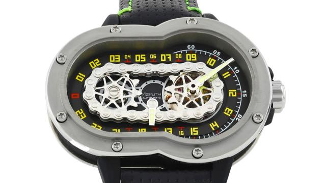 Inspired By Motorcycles, This Watch Tells Time With A Working Chain Drive