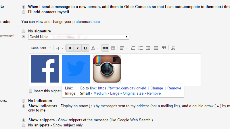 How To Add Social Media Links To Your Gmail Signature