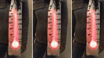 Make Yourself A Working Thermometer Scarf That Actually Shows The Temperature