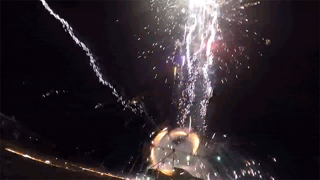 This Giant Spinning Windmill Of Fireworks Gives A Spectacular Exploding Light Show