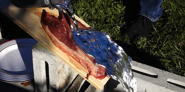 What Happens When You Pour Molten Aluminium On Steak?