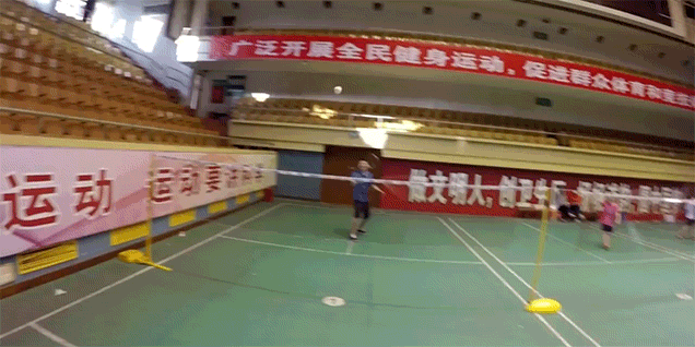 The First Person View Of Badminton Is Intense