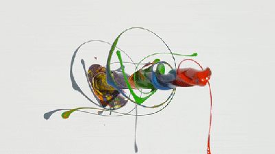 Watch Different Colours Of Paint Spin Like Crazy On A Drill In Slow Motion