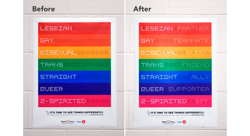 A Camera Flash Reveals This Poster’s Secret LGBTQ Support Message