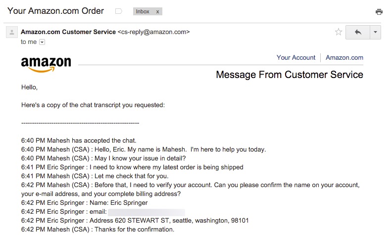 This Amazon Customer Service Story Will Freak You Out