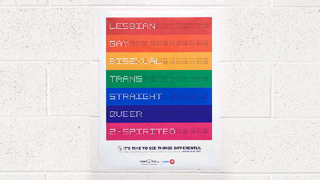 A Camera Flash Reveals This Poster’s Secret LGBTQ Support Message