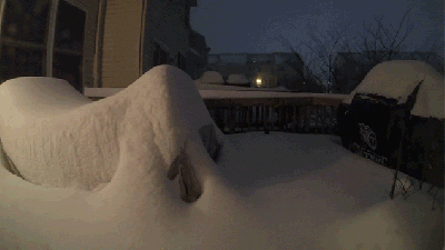 Time Lapse Shows How Much Snow Fell During The US Blizzard