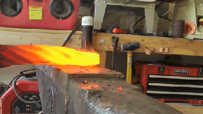 Watch A Knife Get Forged From A Steel Cable