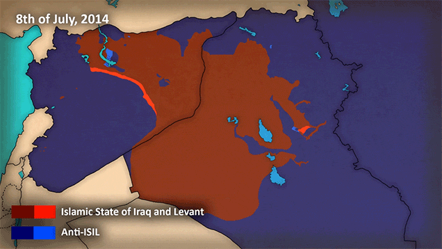 Animated Map Shows The Spread Of ISIS In The Past Few Years