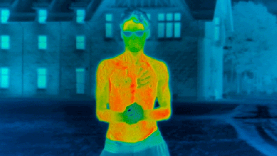 Thermal Imaging Reveals How Fast A Shirtless Person Loses Body Heat In The Cold