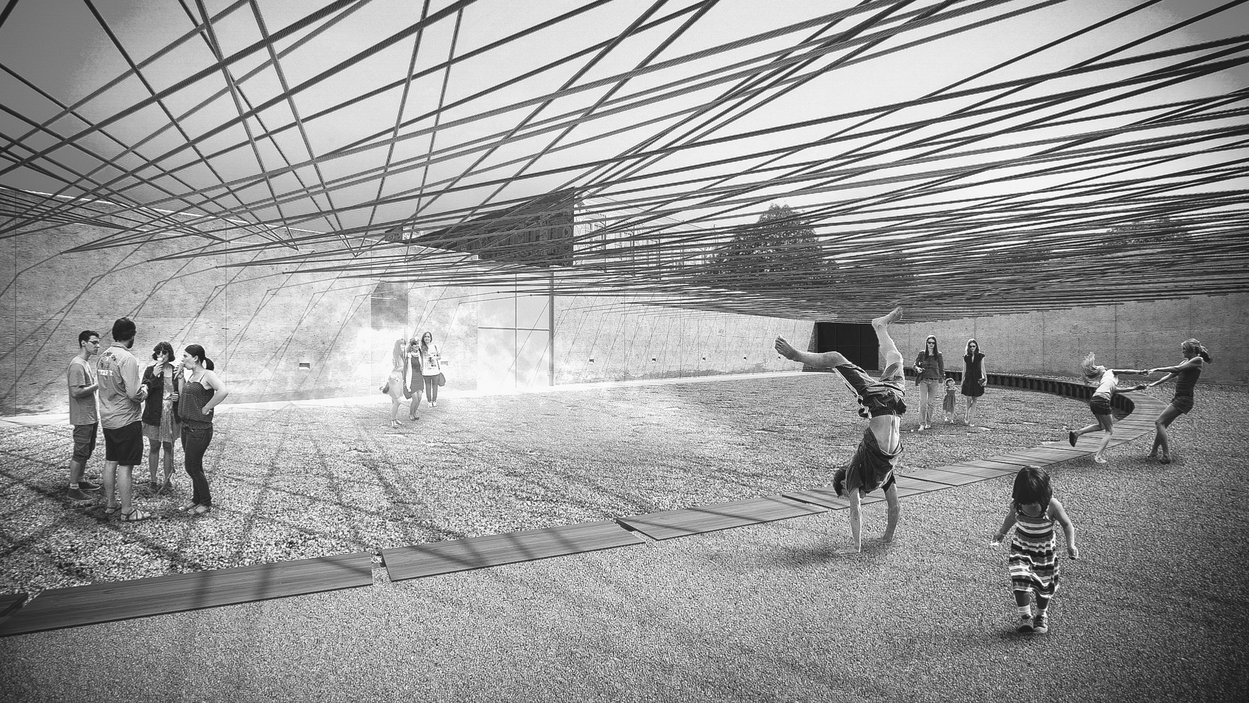 Designers Will Knit A Neon Rope Canopy Over MoMA’s Concrete Courtyard This Summer
