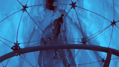 Watch A Drone Fly Into The Crevasse Of A Glacier