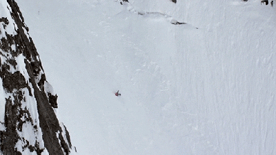 Skier Somehow Survives A Terrifying 300 Metre Tumble Down A Mountain