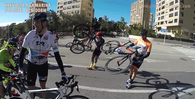 Watch Cyclists Get Blown Backwards In A Race Because The Wind Was Too Strong
