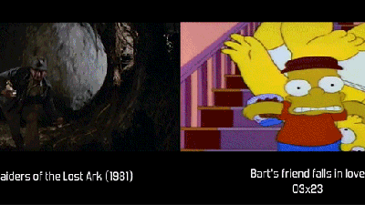 Watch The Movie References Used By The Simpsons Side-By-Side With The Actual Scene (NSFW)