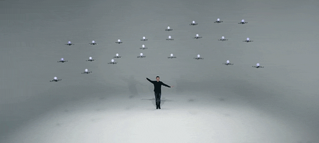 Watch The Mesmerising Magic Of 24 Flying Drones Dancing At Once