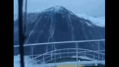 Watch A Huge 30 Metre Wave Crash Down And Smash A Ship