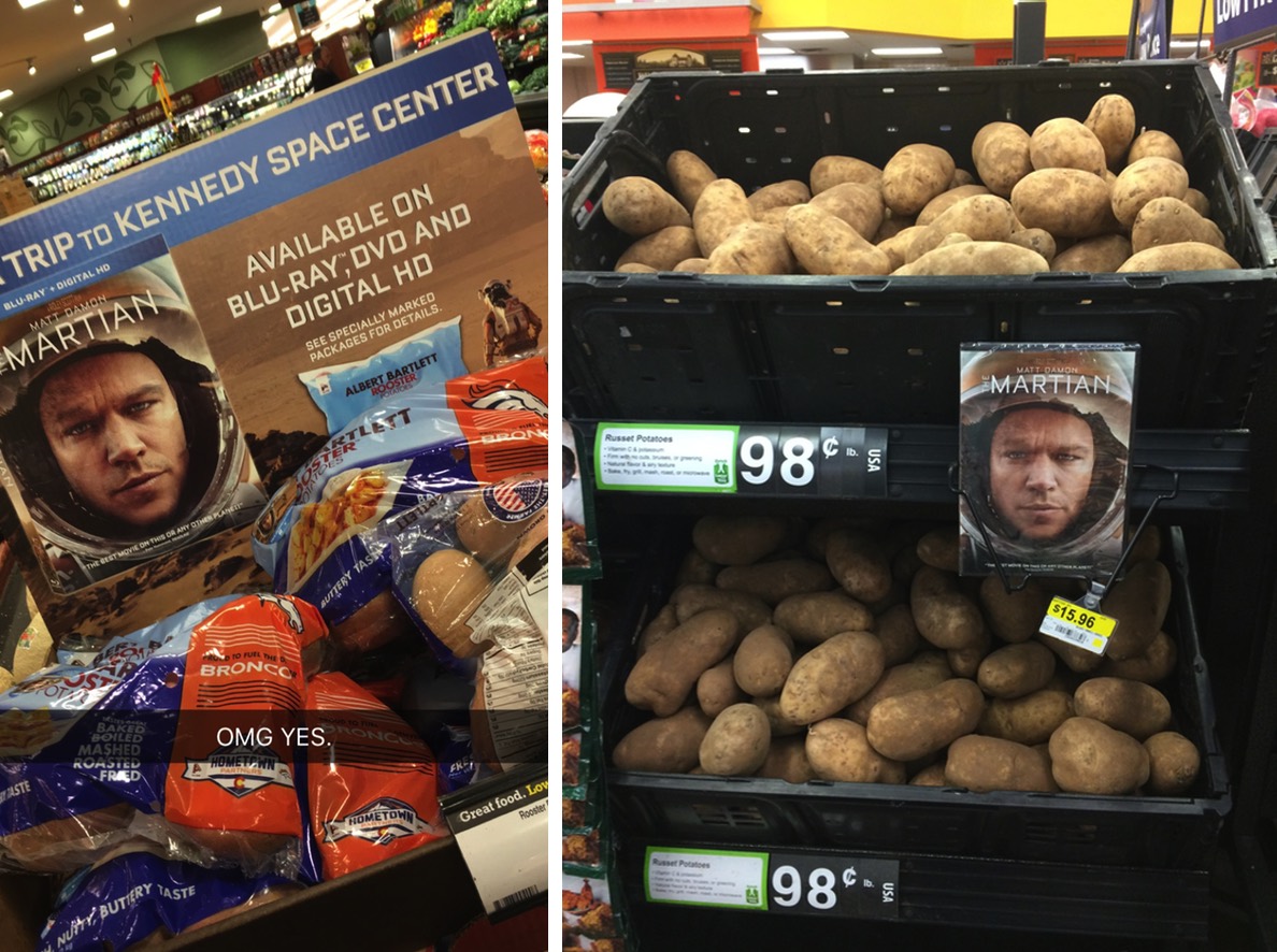That Viral Photo Of The Martian DVD Next To Potatoes Is No Accident
