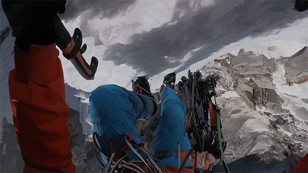 The First Person View Of Climbing A Snowy 6900 Metre Tall Mountain Is A Little Bit Terrifying