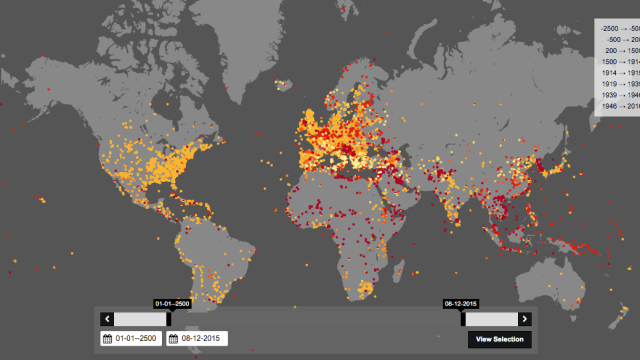 This Shocking Map Of Battles Throughout History Isn’t Even Close To Complete
