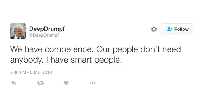 This AI Drumpf Twitter Bot Sounds Creepily Accurate