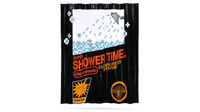 Nintendo Bathroom Curtain, For Playing In The Shower