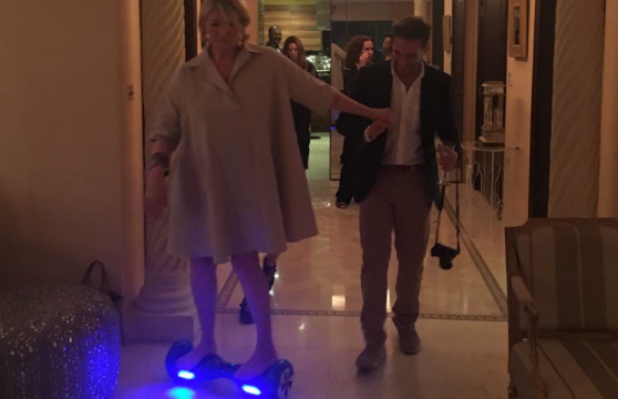 Martha Stewart, Techfluencer, Rides Her Hoverboard Barefoot