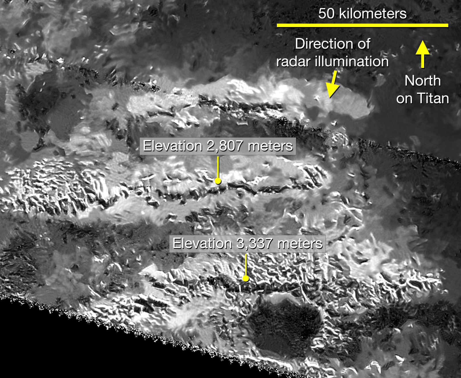 There’s A Giant Ice Mountain On Saturn’s Largest Moon