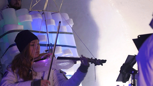 A Warm-Blooded Sculptor Built An Entire Band’s Instruments Out Of Ice