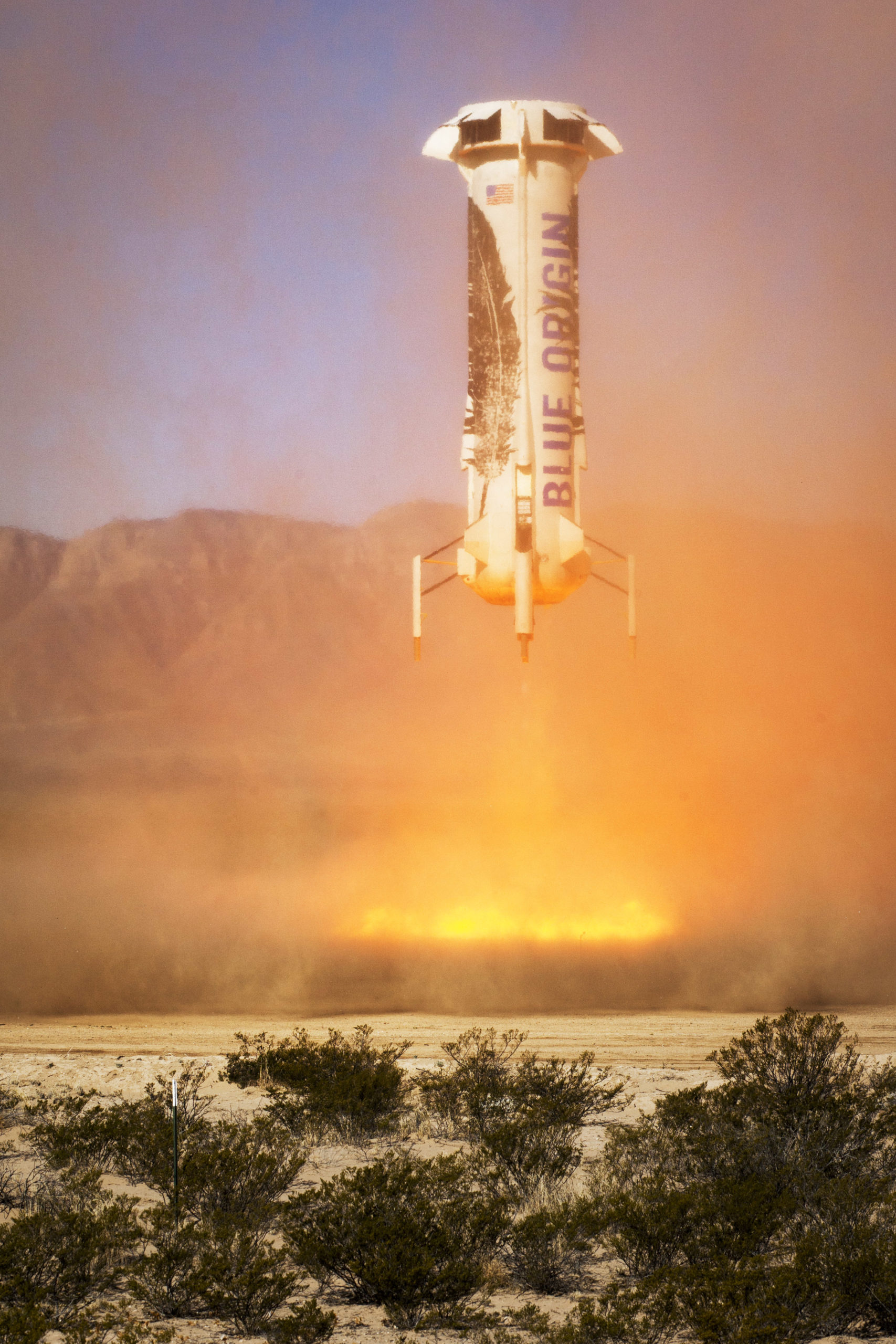 Here’s Blue Origin’s Rocket Coming In For Its Third Landing