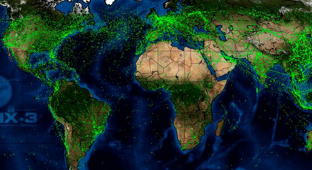 This Is What Earth’s Air Traffic Looks Like From Space