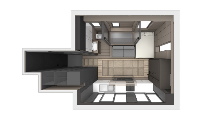 I Can’t Believe All The Features Mashed Into This Micro-Apartment