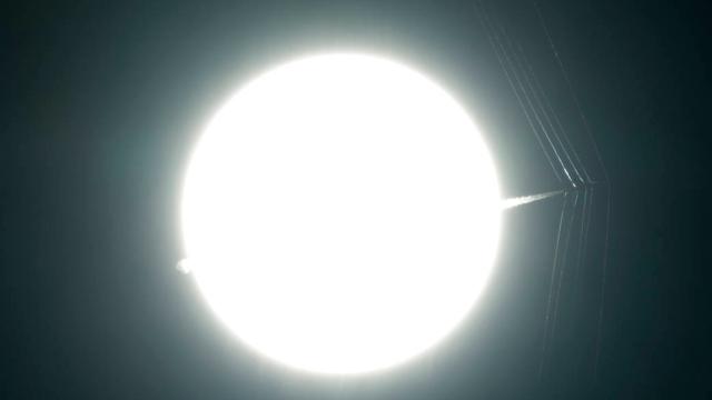 A Supersonic Jet And Its Shock Waves Appear To Pierce The Sun