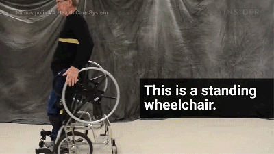 Hand-Powered Wheelchair That Can Scoot Around Upright Is Brilliant