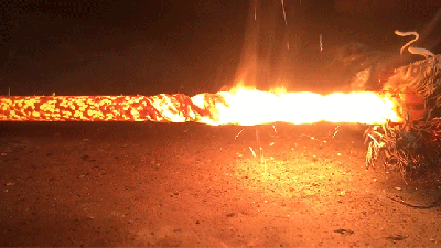 Pumping Electricity Through A Drill Bit Makes It Melt Into A Fiery Mess
