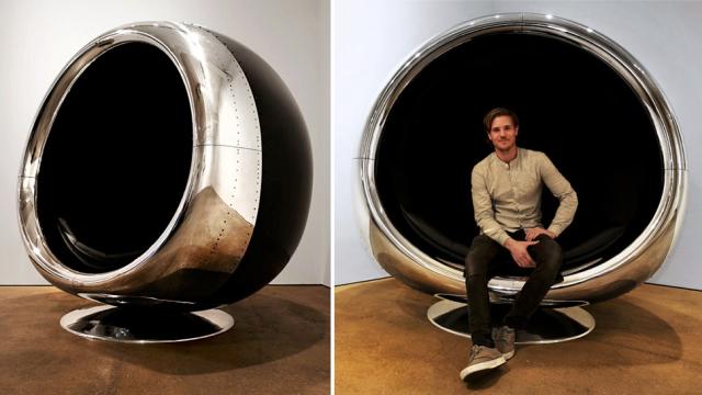 Sitting In A 737 Jet Engine Chair Turns Anyone Into A Supervillain