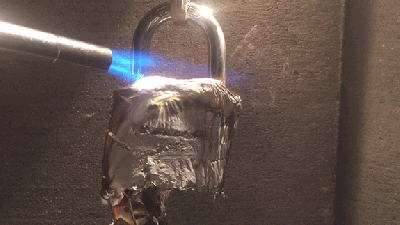 Melting A Lock With A Torch Is A Great Way To Break It Open