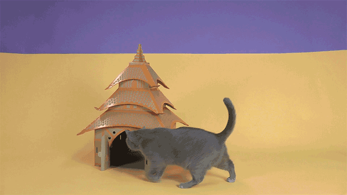 How Long Will It Take Your Furball To Shred One Of These Incredible Cardboard Cathouses?